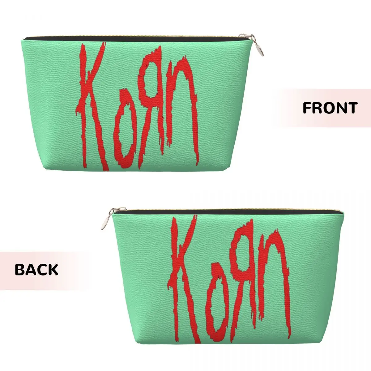 Custom Korns Rock Band Metal Gothic Travel Toiletry Bag Women Cosmetic Makeup Bag Beauty Storage Dopp Kit