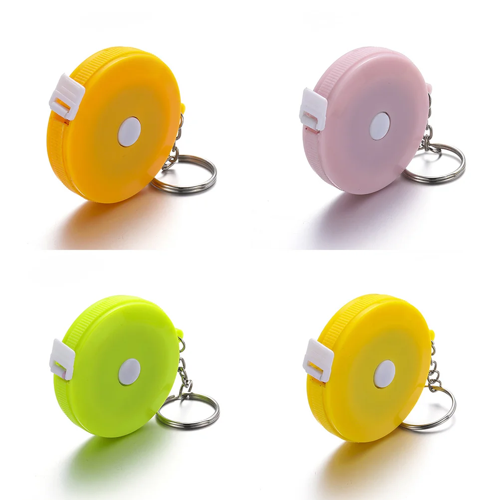 

4pcs Mini Tape Measure Portable High Precision Plastic Metal Measuring Tool For Home Outdoor Use Craft Sewing Diy Projects Tape