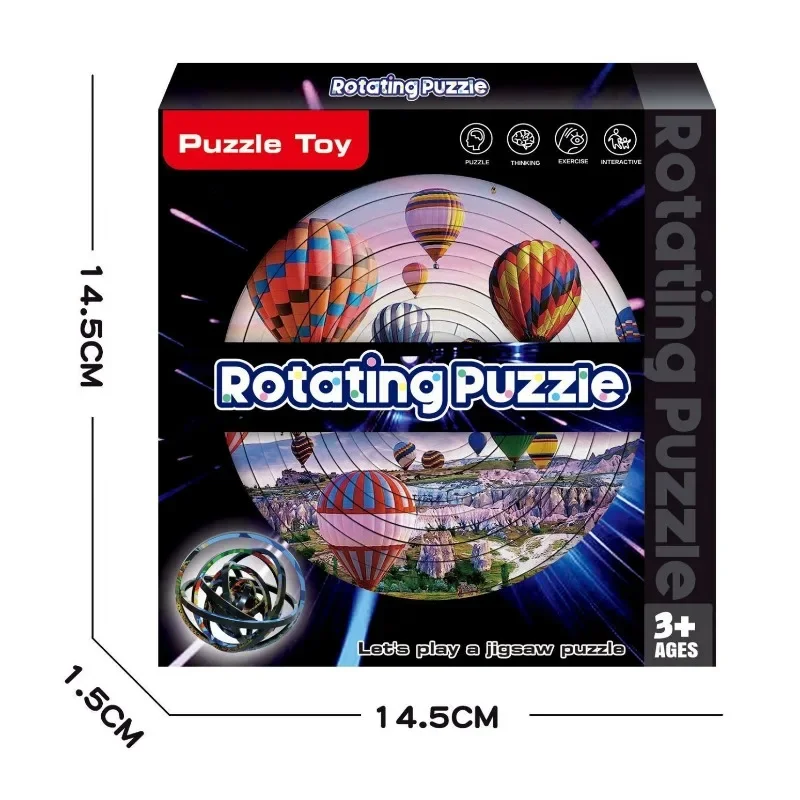 Rotierendes Puzzle 3D Stereoskopisches Flipping Kinder Puzzle Spielzeug Cartoon Niedliches Spielzeug für Kinder Kreativer Zauberwürfel Labyrinth Flip Puzzle