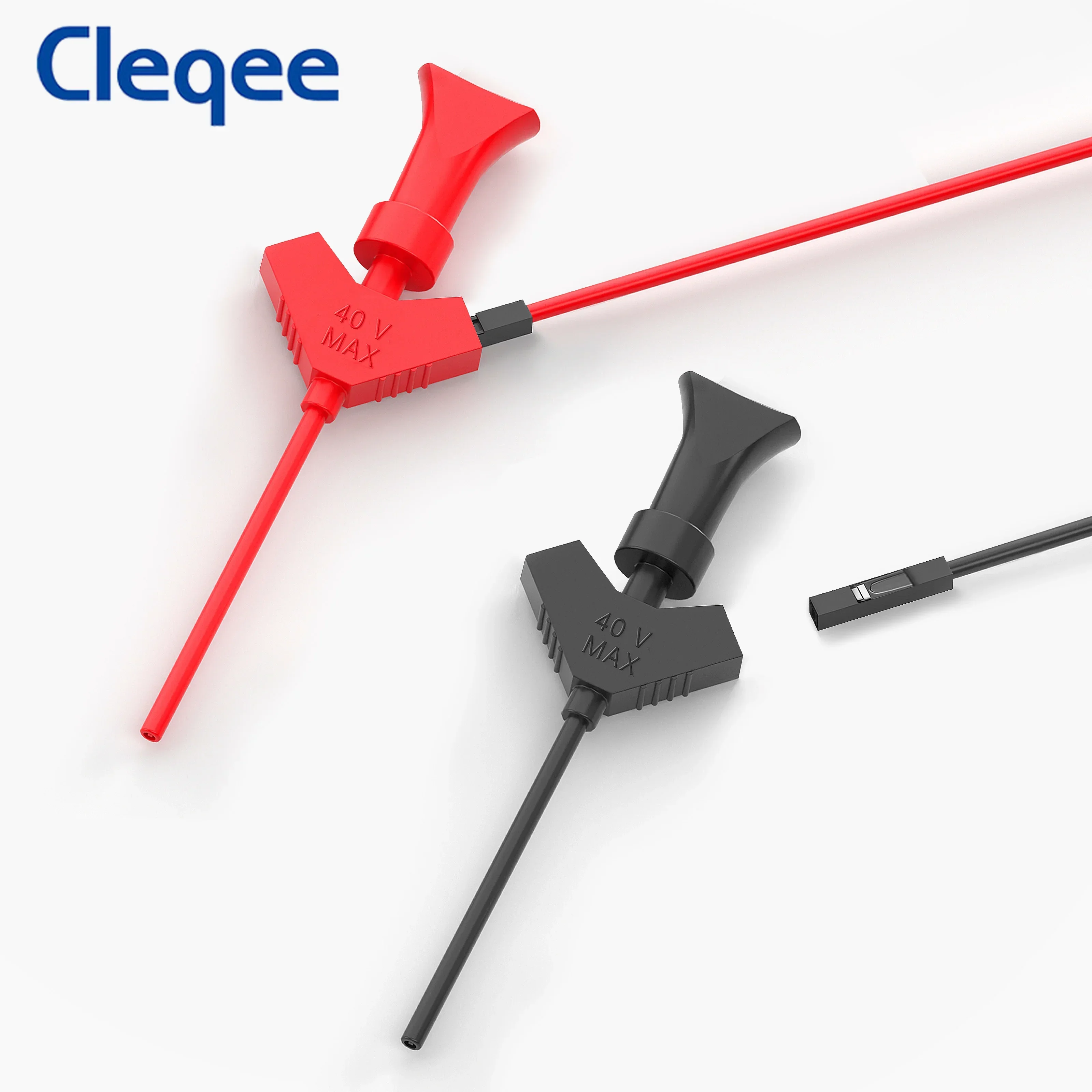 Cleqee SMD IC 테스트 후크 클립, 듀폰 점퍼 와이어용 미니 그래버 후크, DIY 브레드보드 오실로스코프 로직 분석기, P5003