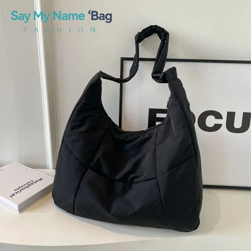 

Модная женская сумка на плечо из мягкой ткани, однотонная студенческая новая осенняя сумка в стиле ретро, повседневный стиль, большие сумки через плечо для женщин