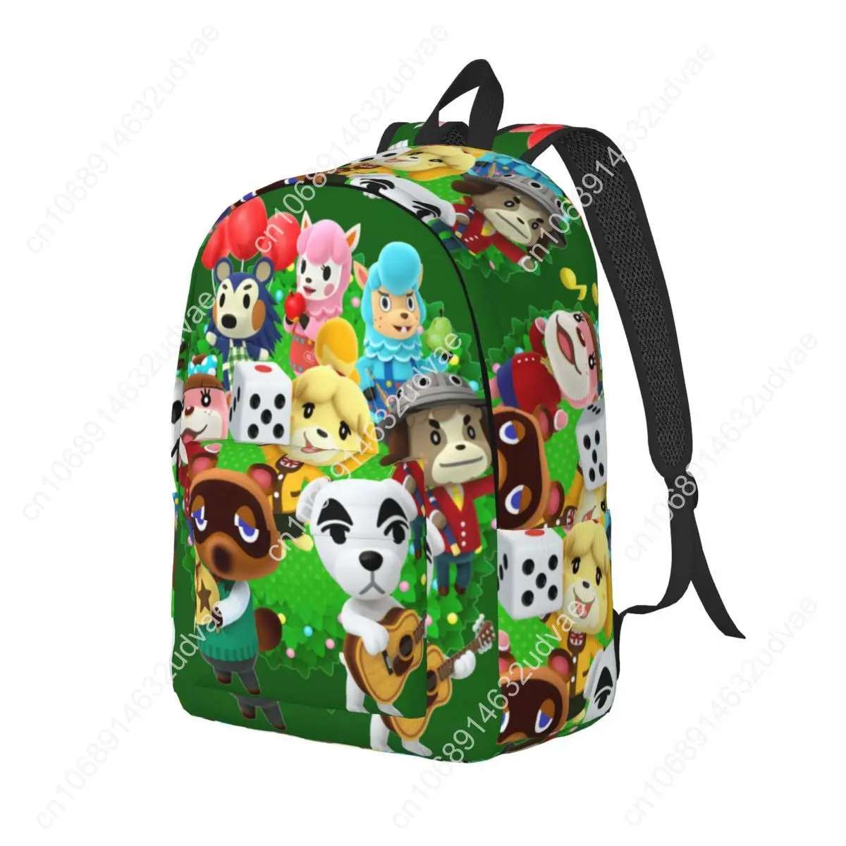 Animal Crossings Backpack for Preschool Primary School Student New Leaf Game Bookbag Boy Girl Kids Daypack with Pocket