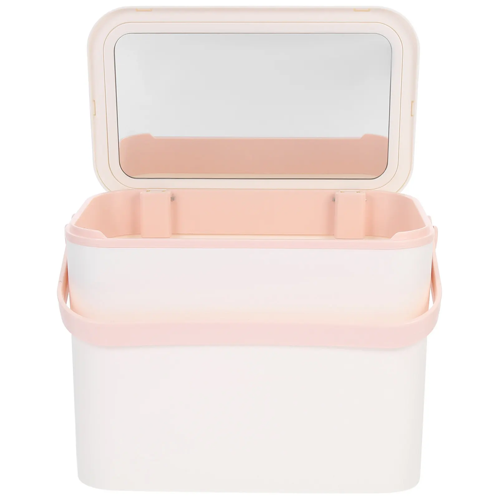 

Stylish Makeup Storage Box with Mirror Clear Reflective Surface Organized Container for Cosmetics Jewelry Files Supplies