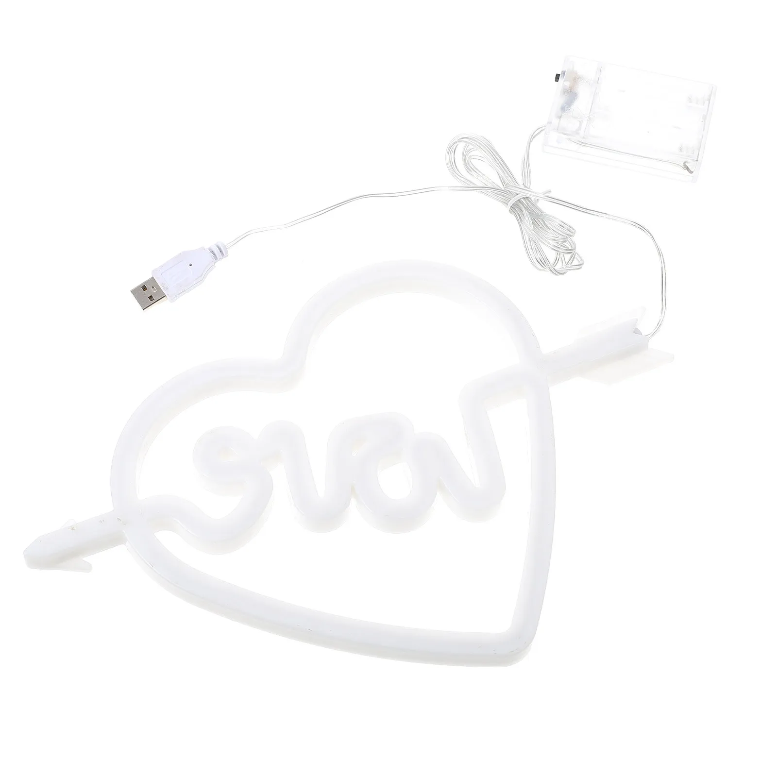 

LED Neon Light Sign Heart Shape Love Design Premium Safe Material Decorative Night Lamp for Bedroom Tabletop Valentine's Day