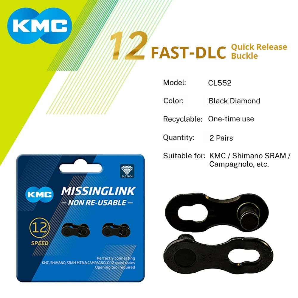 KMC Fietsketting Snelkoppeling 6/7/8/9/10/11/12 Versnellingen, Herbruikbare Magic Link voor MTB Racefiets