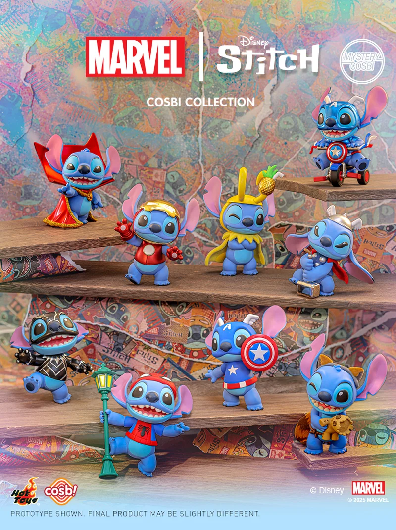 

Горячие игрушки Marvel Stitch Cosbi слепая коробка мини-фигурка дисплей стежка аниме фигурка Коллекционная модель куклы украшение автомобиля