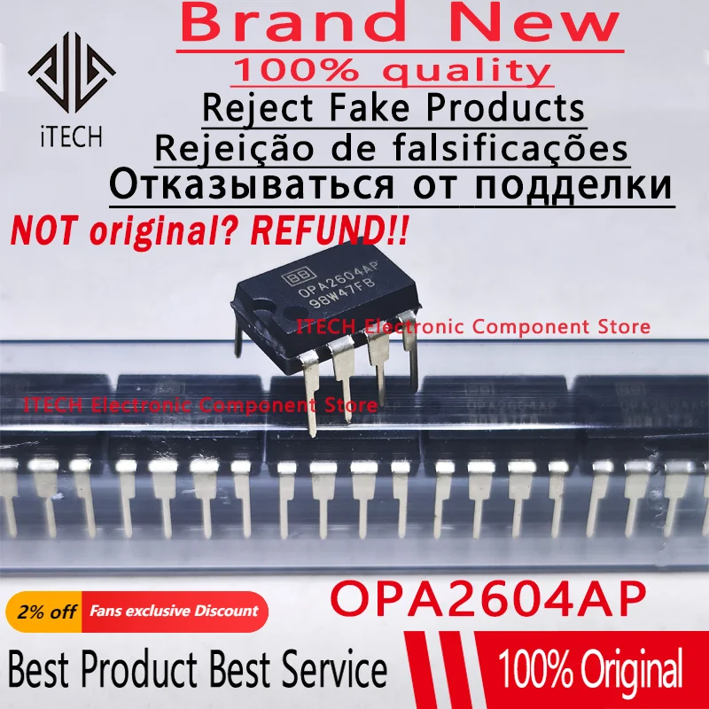 1 sztuk/partia oryginalny OPA2604AP OPA2604 dwukanałowy wzmacniacz operacyjny do wzmacniacza audio HiFi IC gniazdo
