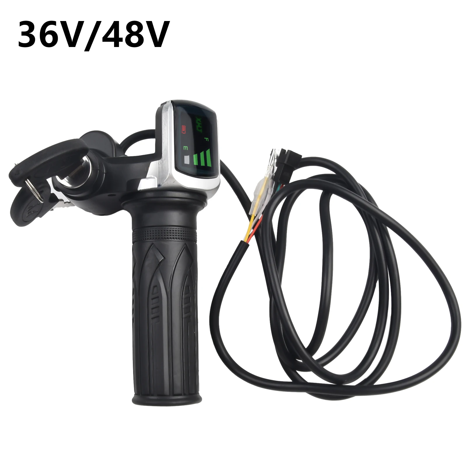 

Grip Handlebar Bicycle Handlebar Bicycle Handlebar LED Display Throttle 36/48V 5pin ABS + Rubber Bicycle Black