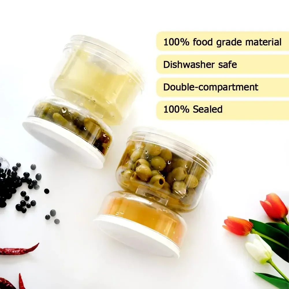 

Pickles Jar Dry And Wet Dispenser Food Bottle Storage Kitchen Organizer Kimchi Jar Fermentation Kit Juice Separator Container