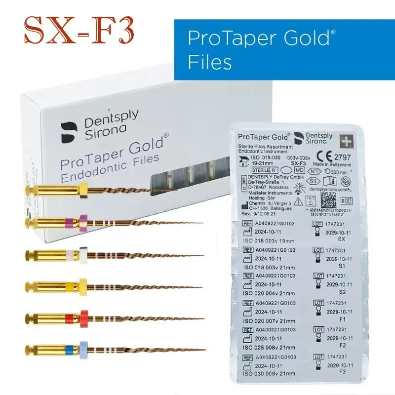 30 шт., Dental Pro Taper, золотые суперфайлы, универсальный двигатель, роторные файлы, гибкие эондонтические материалы для корневых каналов, стоматология, использование