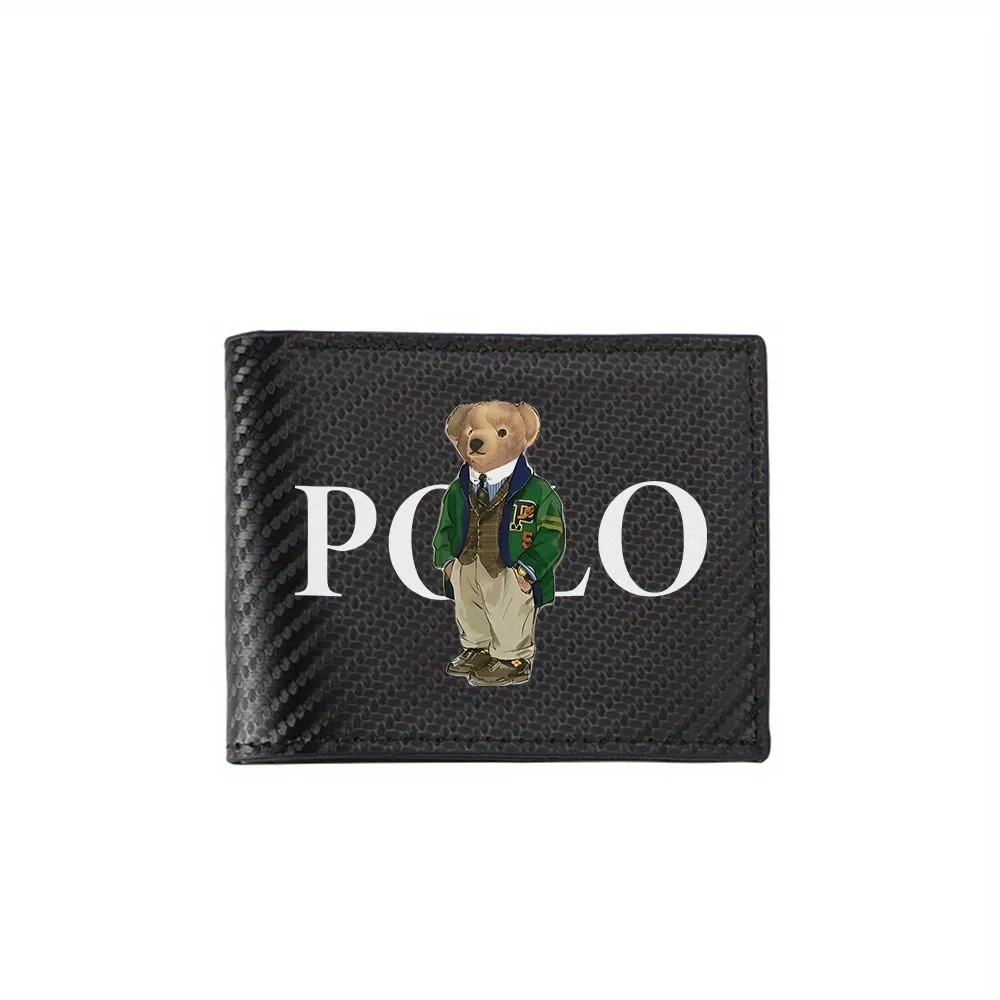 

Куртка с медведем, модный стиль, классическая одежда, мужские кошельки, простой деловой современный стильный дизайн с принтом, подарки для отца, парня C