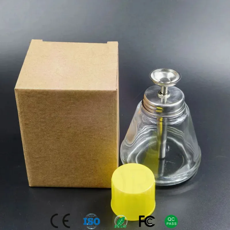 

Портативная пустая стеклянная бутылка для спирта с микропорами, пресс-тип с водопроводной трубой из нержавеющей стали, анти-спрей, антиблокирующий контейнер