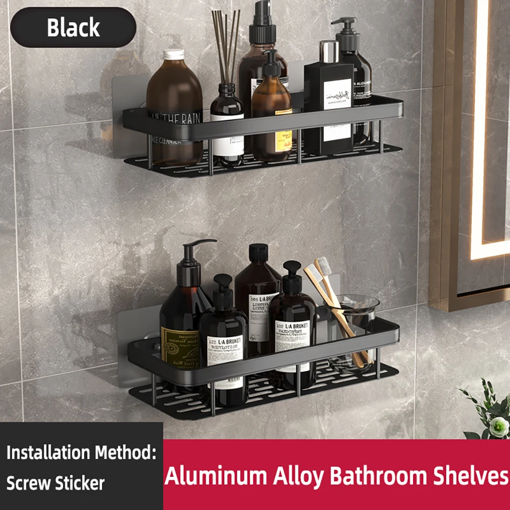 Wandbehang Ecke Rechteckiges Rack Badezimmer Regal Handtuchhalter Regale Wand Dusche Shampoo Rack Kein Bohrer Regal Stativ