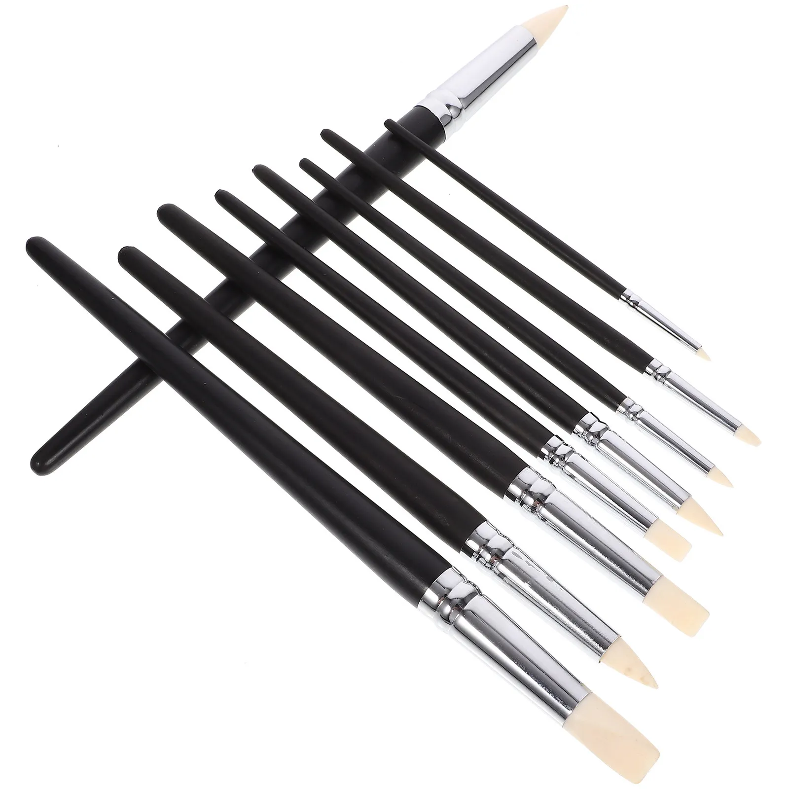 

9Pcs Clay Color Shaper Black Sculpting Tools for Shaping and Carving Rubber Pen Head Precision Tips for Clay Modeling Art Craft