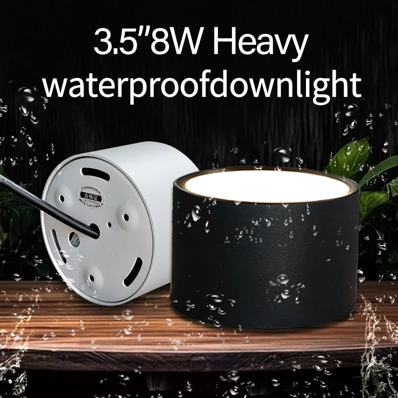 

LED ceiling light IP65 waterproof spotlight suitable for bathroom kitchen corridor balcony outdoor lighting 8W AC110V/220V