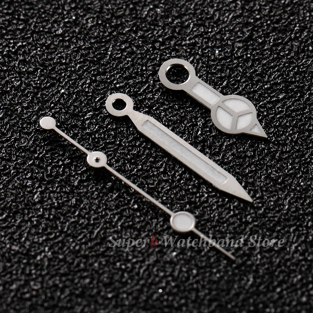 NH35 นาฬิกามือสีฟ้า Yacht มือสีเขียวส่องสว่างสําหรับ NH35/NH36/4R/7S การเคลื่อนไหวนาฬิกาดําน้ําอุปกรณ์เสริม Silver Blue วินาทีมือ