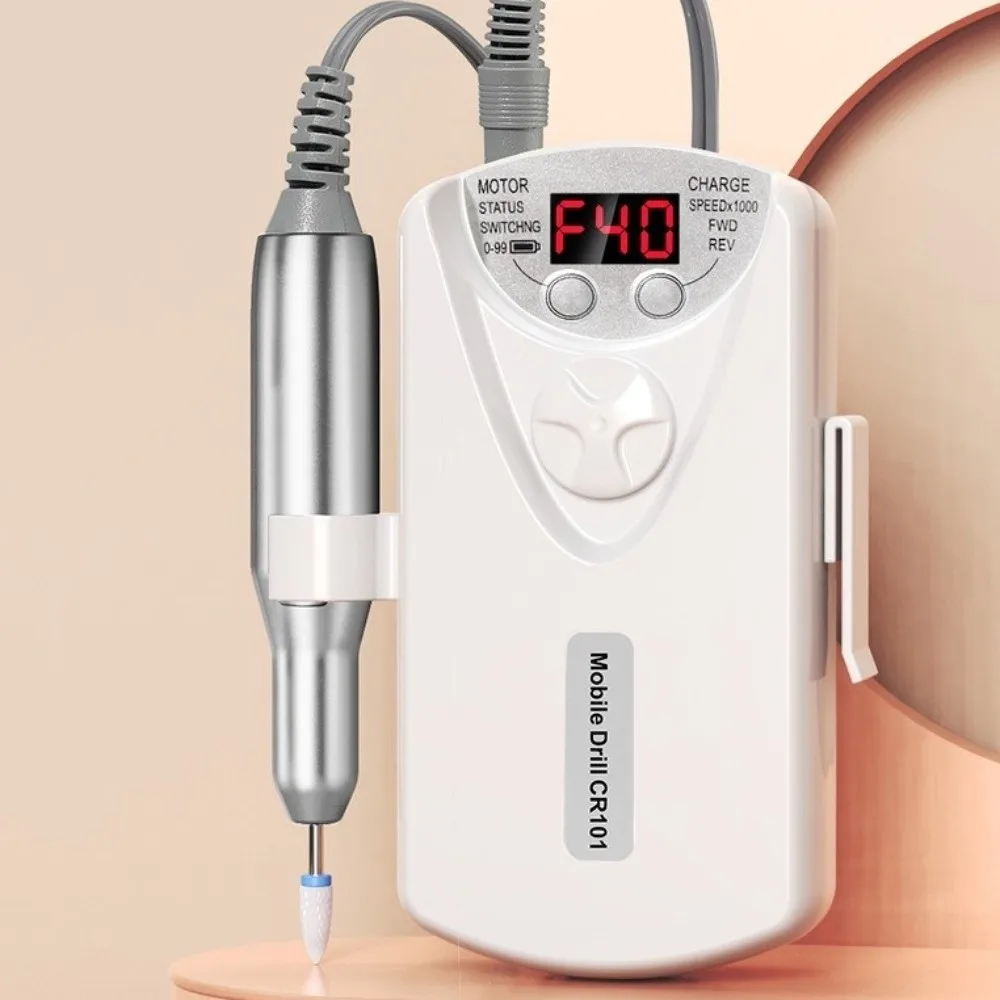 Professional Nail Drill Machine with Drill Bits Low Noise Electric Nail Polisher Dead Skin Removal Multi-functional