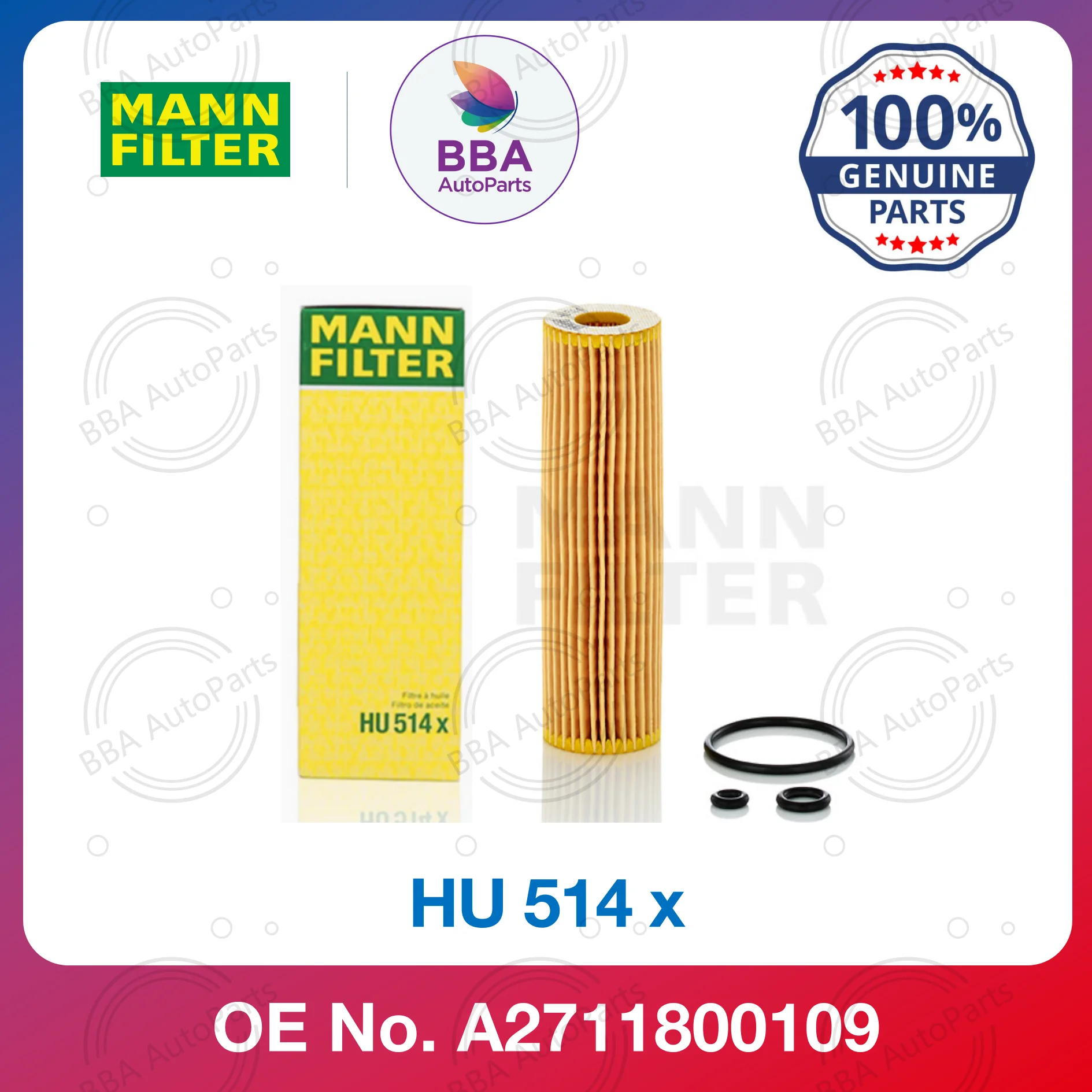 

Масляный фильтр Mann HU514x для Benz E200K C180K C200K C230K SLK200K с OE A 2711800109
