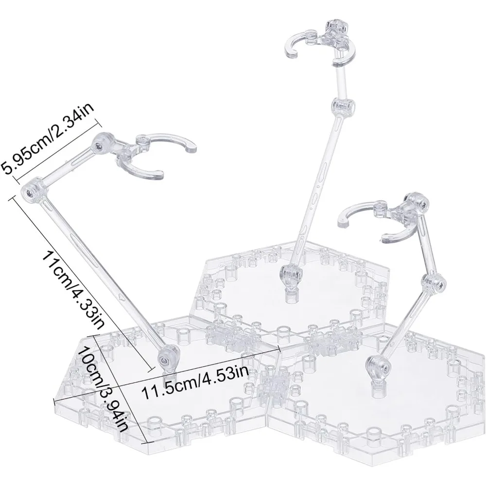 Action Figure Stand Gundam Stand 3 Person Fight Assembled Action Figure Stand Base Doll Model Display Model