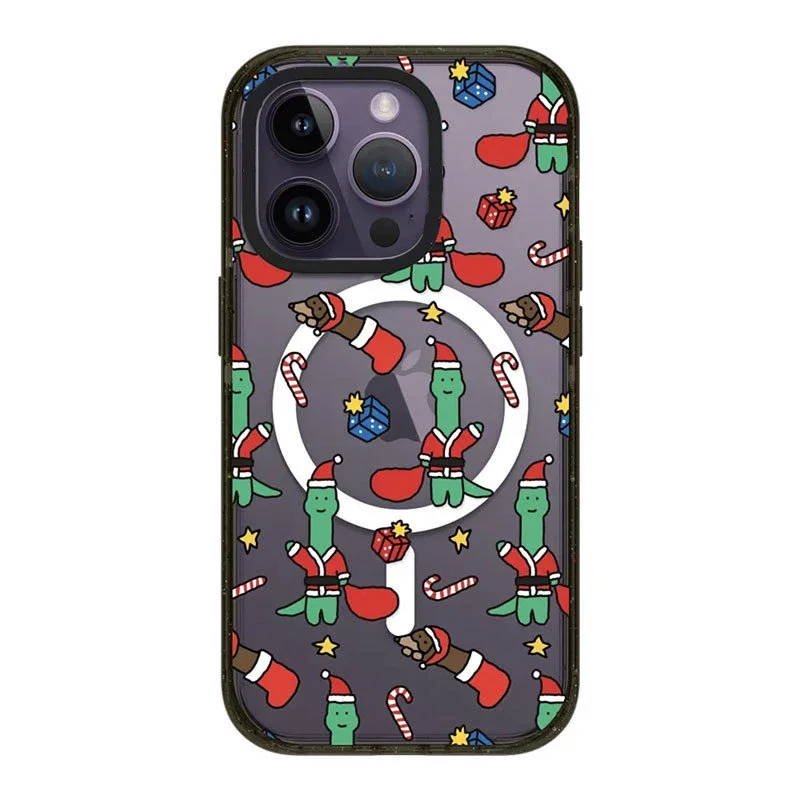 

MagSafe Acrylic Christmas Cartoon Dinosaur Phone Case Cover for IPhone 11 12 13 14 15 Pro Max Case for IPhone 14 Pro Max