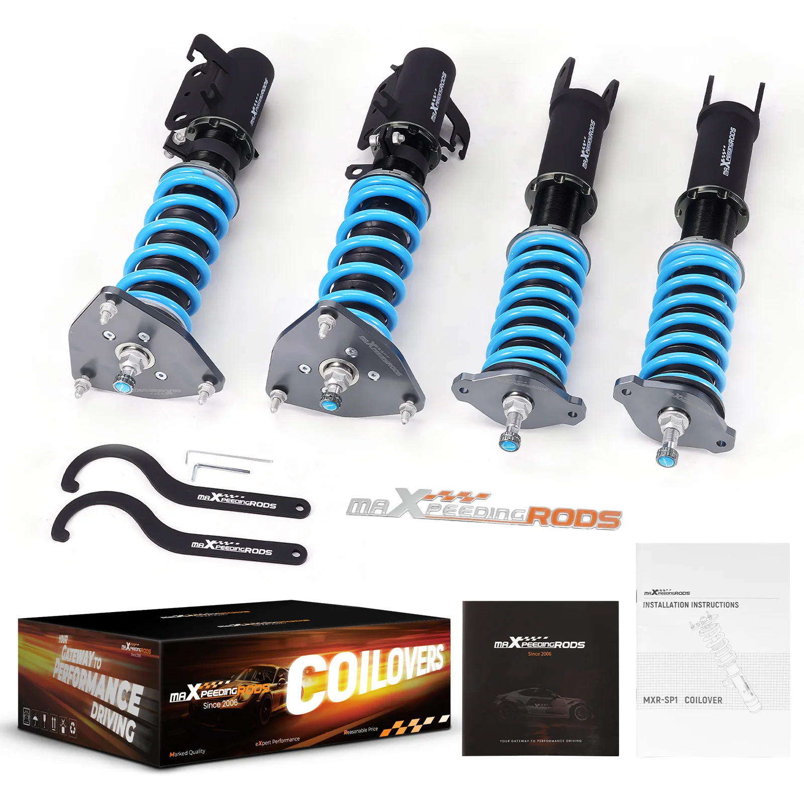 MaXpeedingrods 24 Way Damper Adjustable Suspension Parts Struts Coilovers Lowering Kit For Nissan Altima 2013-2018