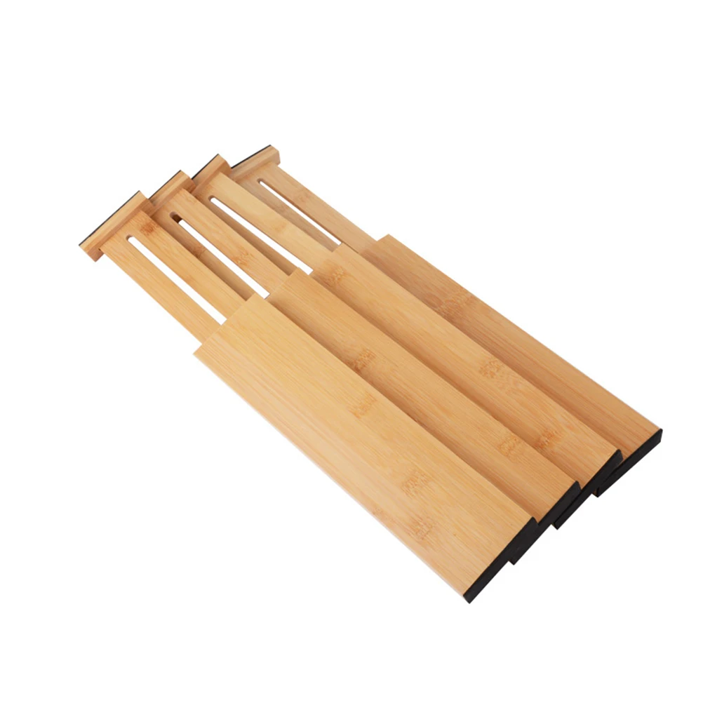 

Bamboo Dividers Adjustable Storage Divider Boards Flexible Diy Drawer Separator Plates For Closet Drawer Organizer Hosiery