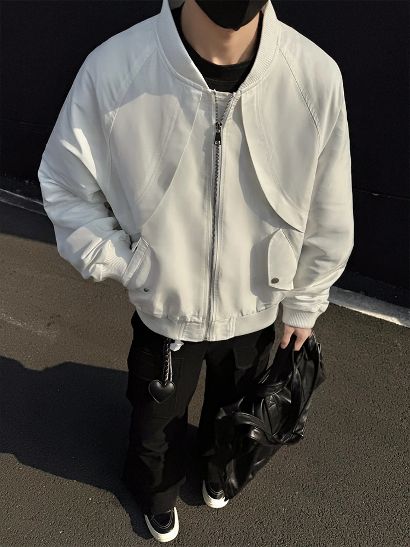 

Мужская демисезонная куртка-бомбер с отстегивающимся капюшоном в американском уличном стиле, модная и универсальная верхняя одежда