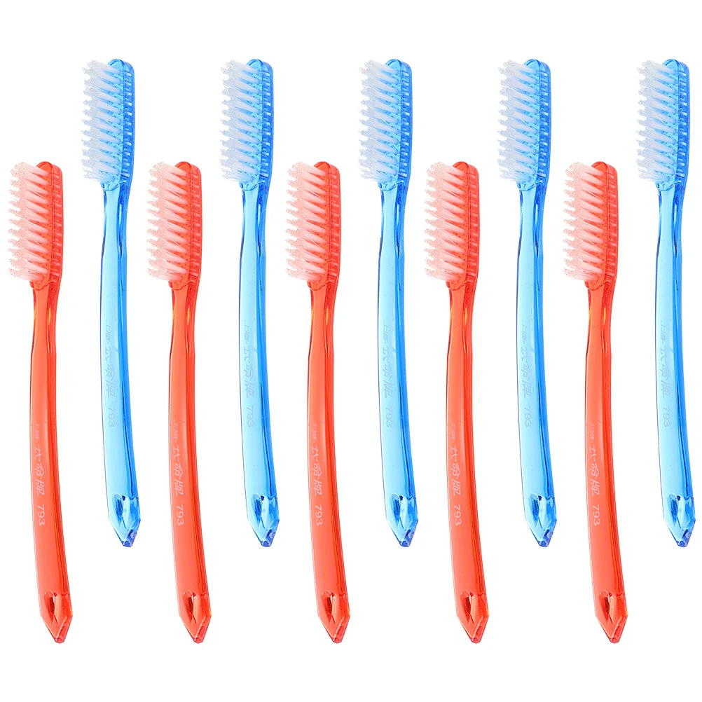 

10Pcs Super Hard Bristle Toothbrush for Adults Lightweight Small Travel Toothbrush Portable Manual Cleaning Brush for Home and
