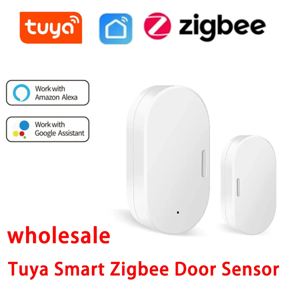 Wholesale Tuya Zigbee Door Window Magnetic Sensor Wireless Connection Smart Home Wireless Door Detectors Magnetic Automation