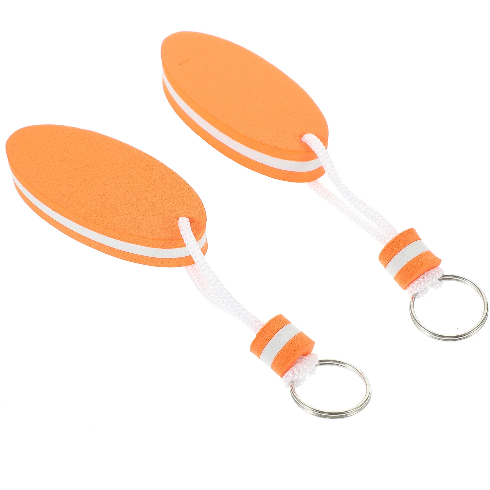 2Pcs EVA Floating Keyring Water Buoyant Keychain for Kayak Canoe Marine Nautical Boating Swim Beach Outdoor (Orange)