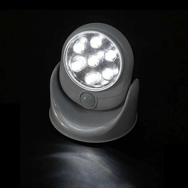 7 LED Wireless 360 Degrees Rotation Motion Activated Sensor Ultra Bright Night Light