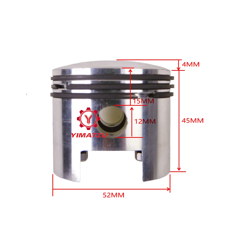 YIMATZU New F110 52mm Bicycle Engine Parts-Piston(set) CRK,for 110CC Engine Parts, Engine Piston