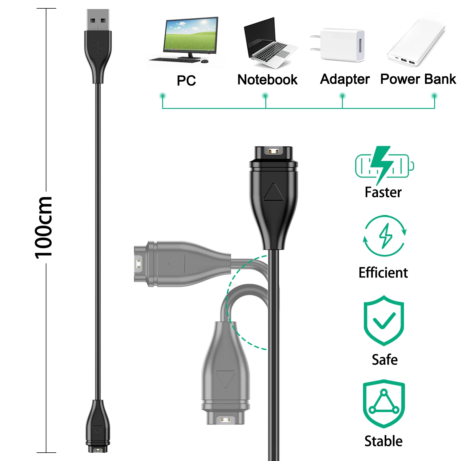 USB C naar Gar min horloge-oplaadadapter 2-pack,USB C USB C naar Gar min horloge-oplaadadapter 2-pack,USB C