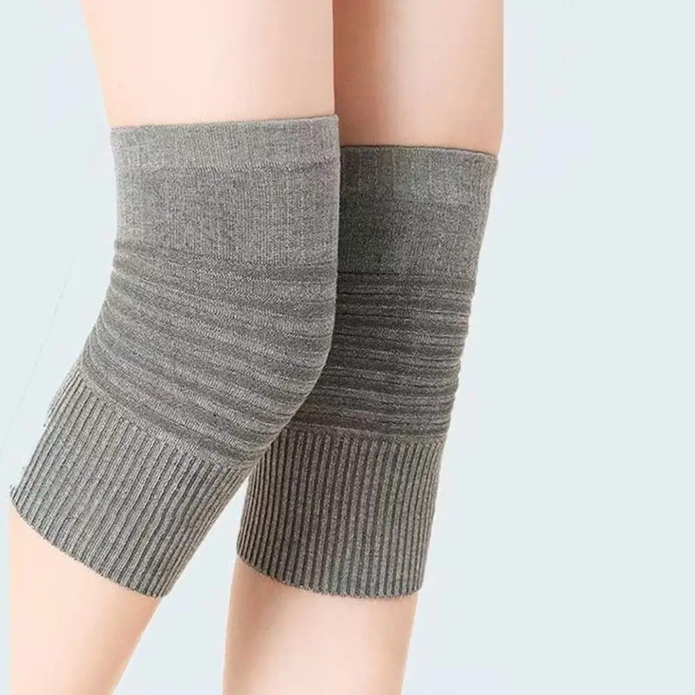 Women Men Cotton Knee Warmers Knitted Stretch Fit Knee Protector Sleeve Soft Thermal Knee Brace Pads Suitable for Old Cold Legs