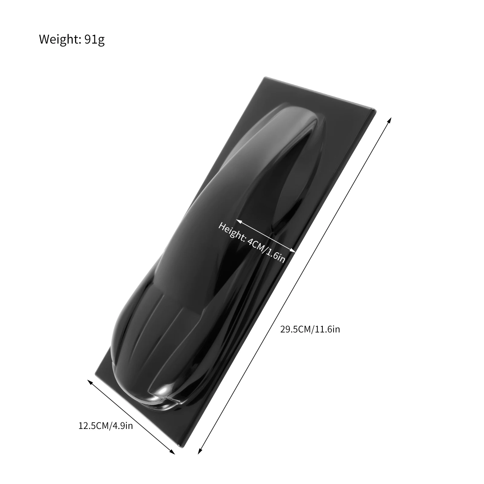 ABS Black Speed Shapes Car Model Vinyl Wrap Color Sample Display Auto Paint Color Swatch Display Model for Car Wrap Color Match
