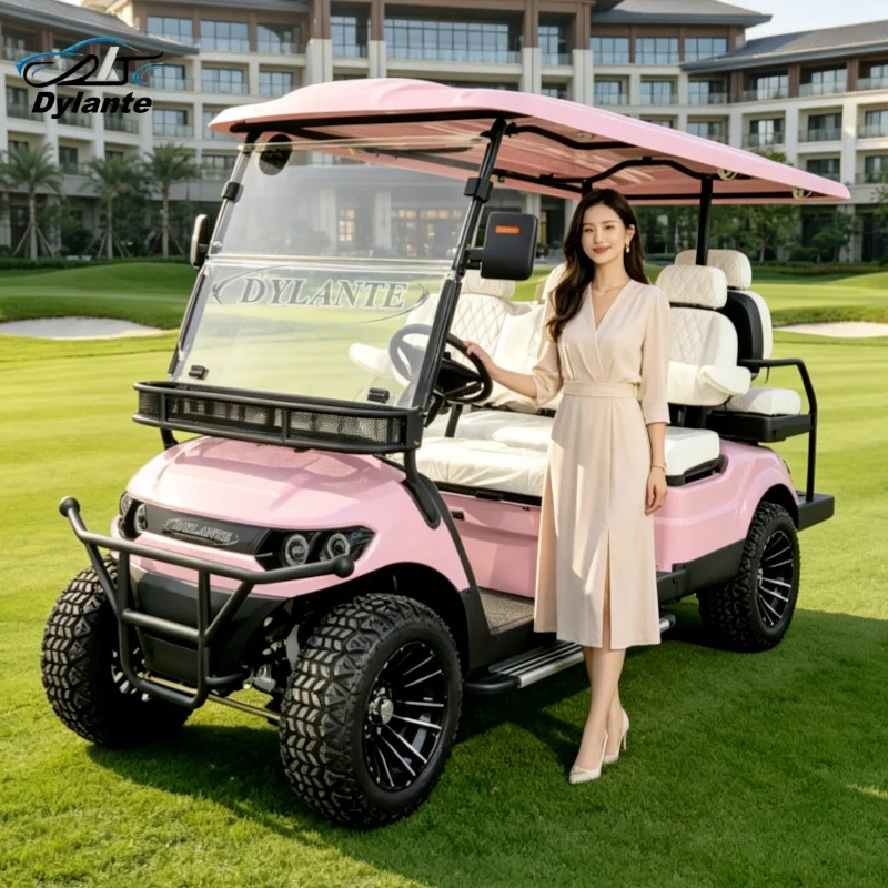China 2026 New 4 Wheels 5000W Youth Electric Disabled Scooter Rear Drive Golf Cart Electric 4 Seats Soft Seat With Speaker