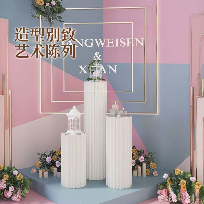 Customized Display Stand Multi-layer Display Rack Folding Island Exhibition Stand Wedding Guide Design Column Window Di