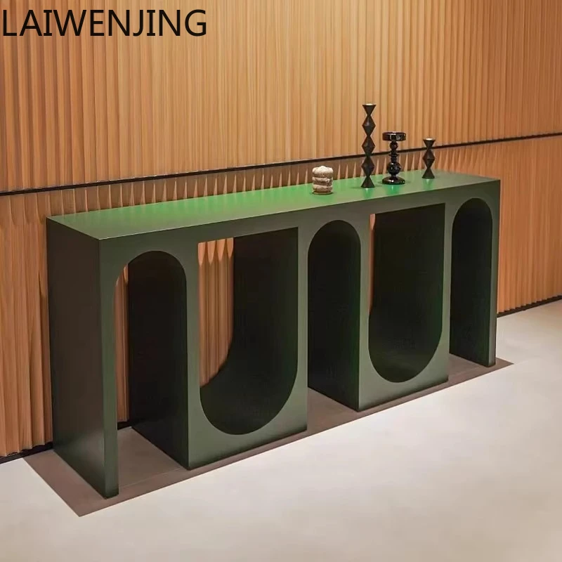 

HLZ wabi-sabi wind creative entrance table arch entrance table hotel decorative cabinet hall decorative bar