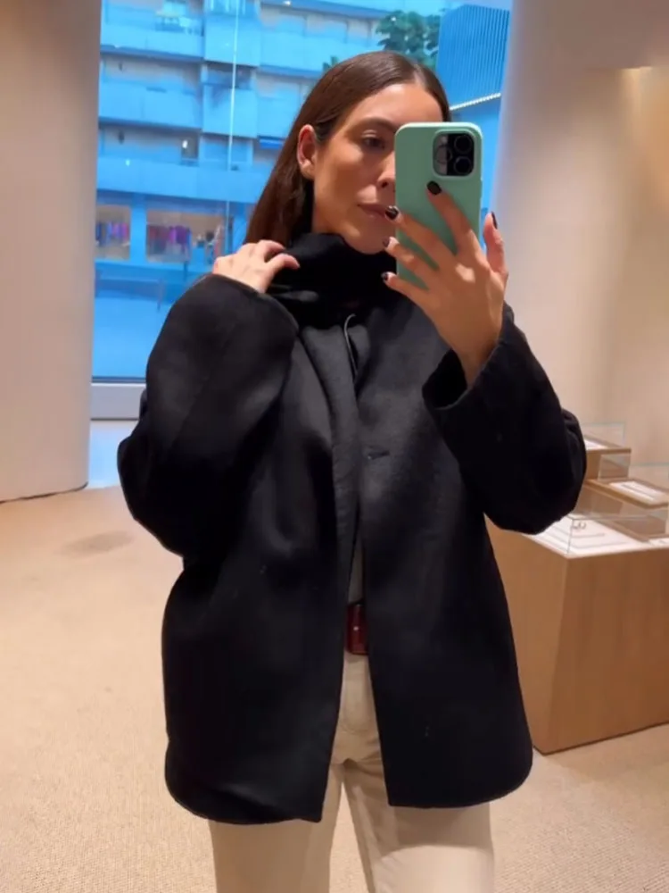 

HH женская элегантная куртка 3-цветный однотонный шарф с воротником и длинными рукавами, карманами, однобортные женские зимние новые модные пальто