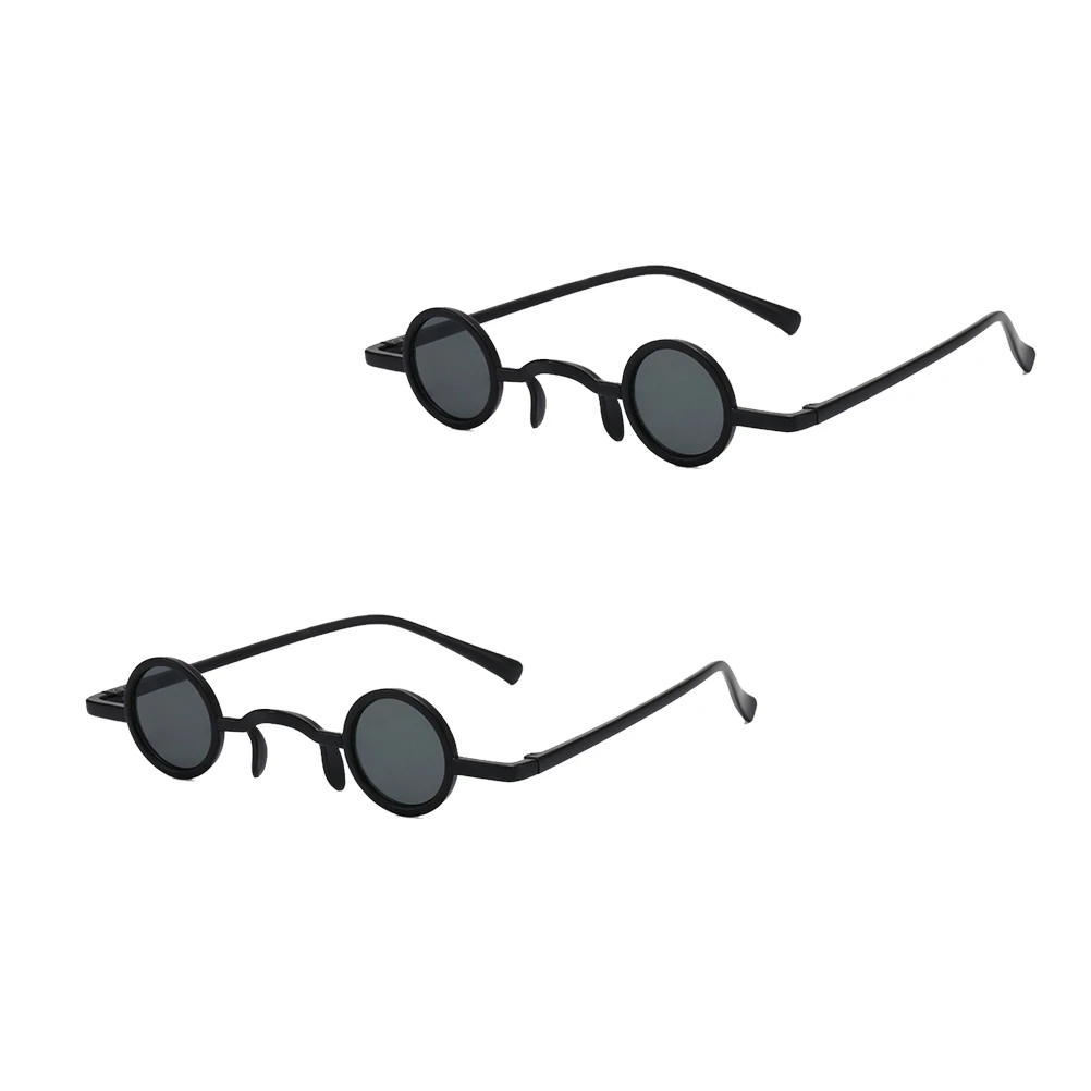 

2 Pairs Lightweight Durable Sunglasses PC Material Smooth Black Party Festival Props Glasses