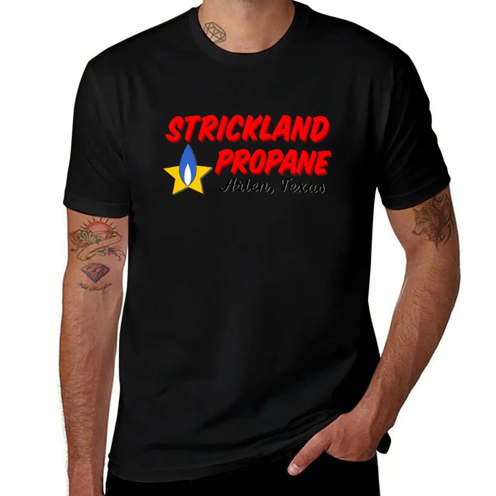 Strickland Propane - Arlen Texas T-Shirt Basic Crew Neck Short Sleeve Top T-Shirt