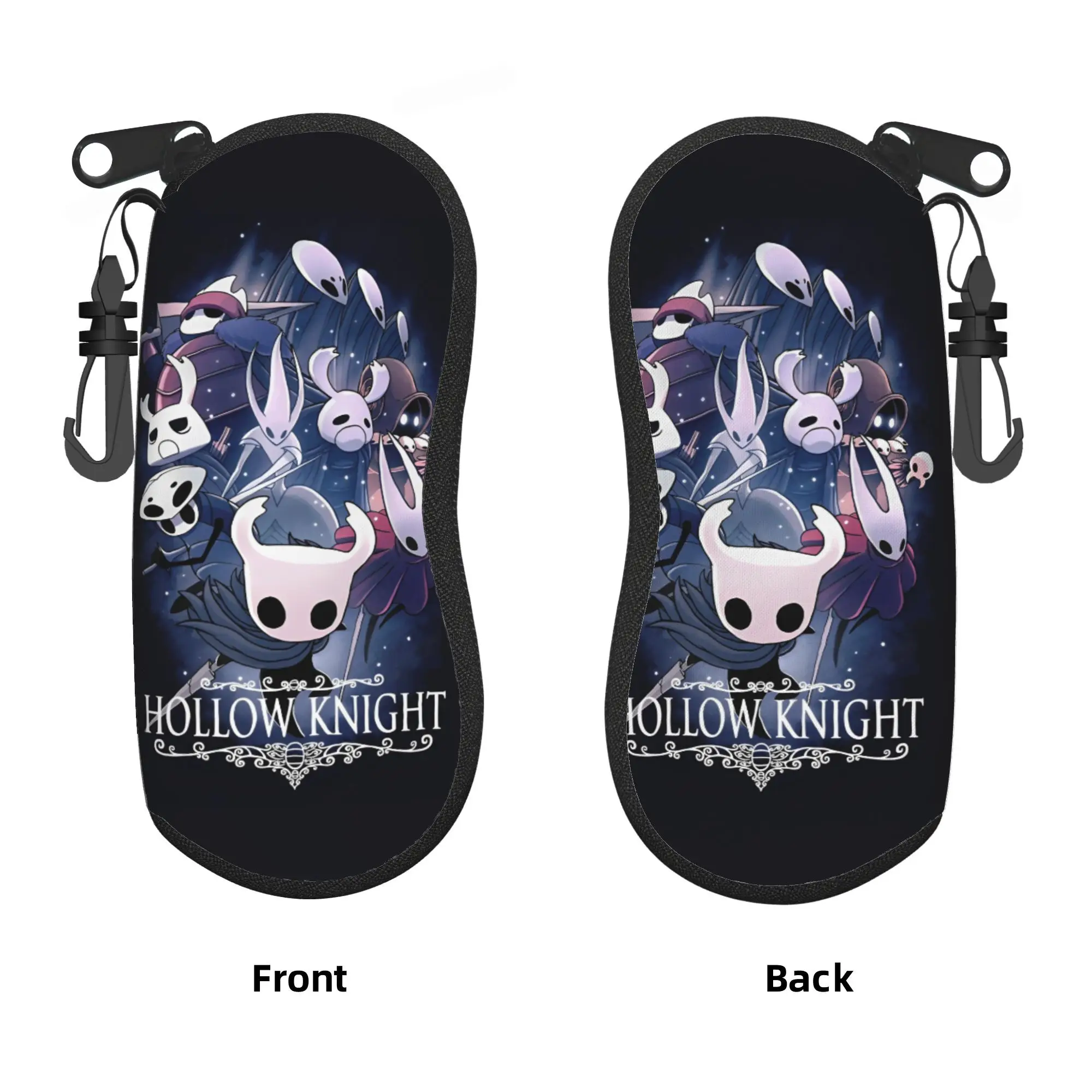 Hollow Knight Glasses Case Cover Game Funny Cartoon Sunglasses Case Pocket Soft Eyewear Bag Zipper Men Women Glasses Box