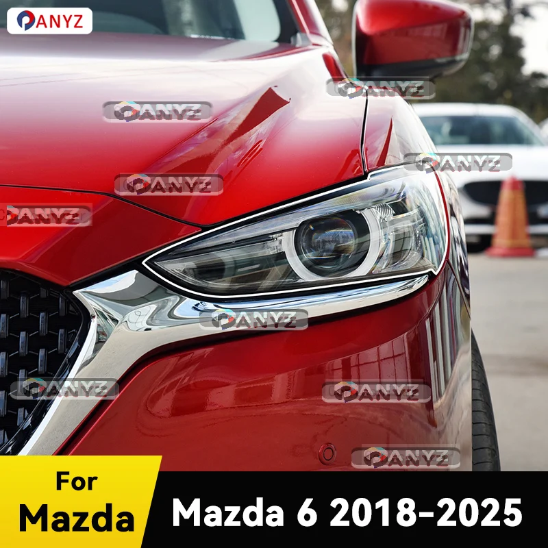 

Для MAZDA 6 2018-2025 автомобильные фары защитная пленка передний светильник прозрачный ТПУ аксессуары для фар наклейка