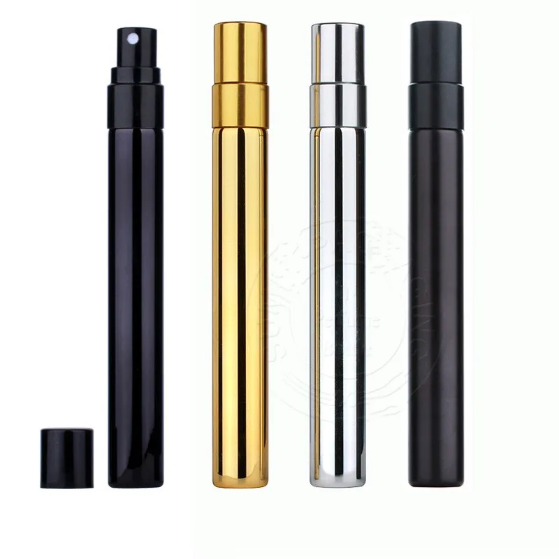 10ml Perfume Refillable Bottles Electroplated Spray Bottle Mini Perfume Glass Empty Cosmetics Bottle Sample Test Tube