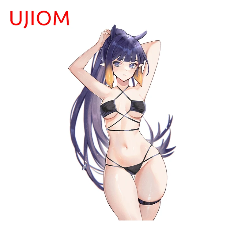 UJIOM 13cm X 7.2cm Ninomae Seductive Girl Alluring Cartoon Wall Stickers Cupboard Decal Interesting Kids Room Decor Accessories