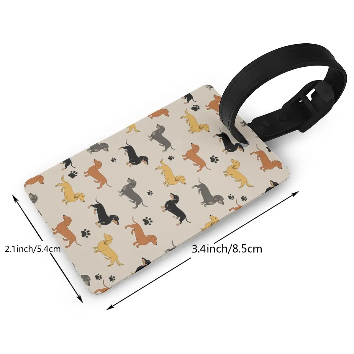 Weenie Weenies Bagagem Tags, Cão Salsicha Dachshund, Mala Acessórios, Viagem Moda PVC Bagagem Tag Embarque