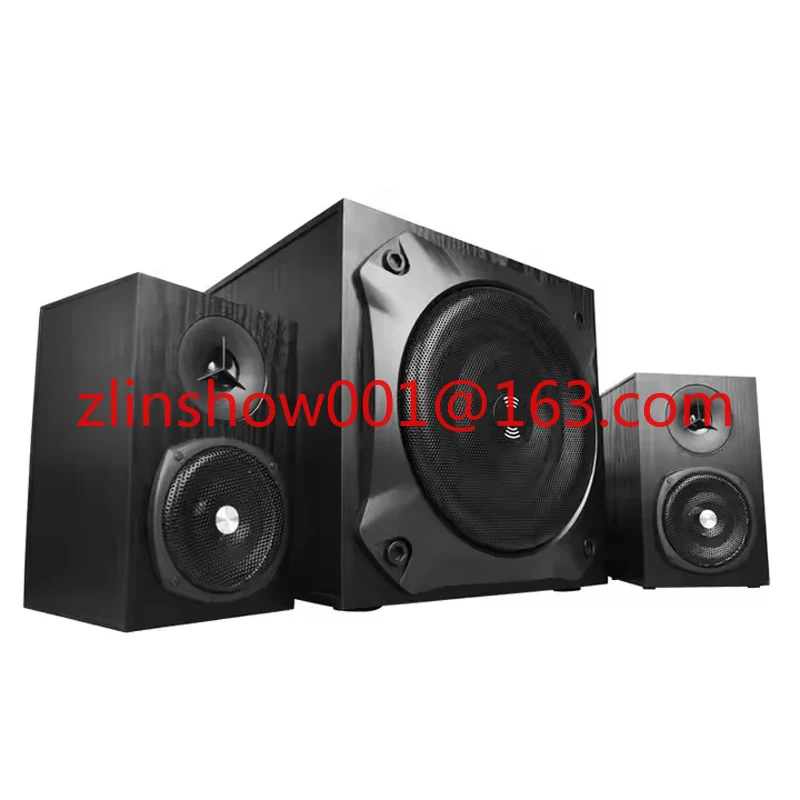 

220V Wired Powered Wooden Speaker 2.1 Channel Subwoofer Suitable for Home Theater Living Room Desktop Computer Audio