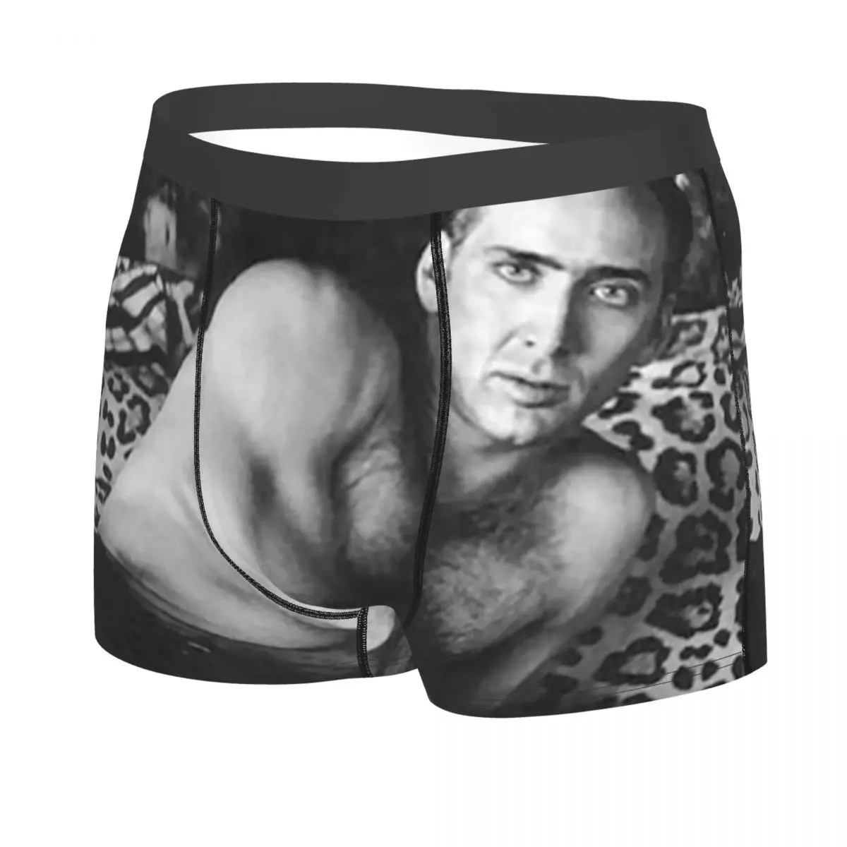 Sexy Nicolas Cage Boxer Shorts For Homme 3D Printed Male Underwear Panties Briefs Stretch Underpants