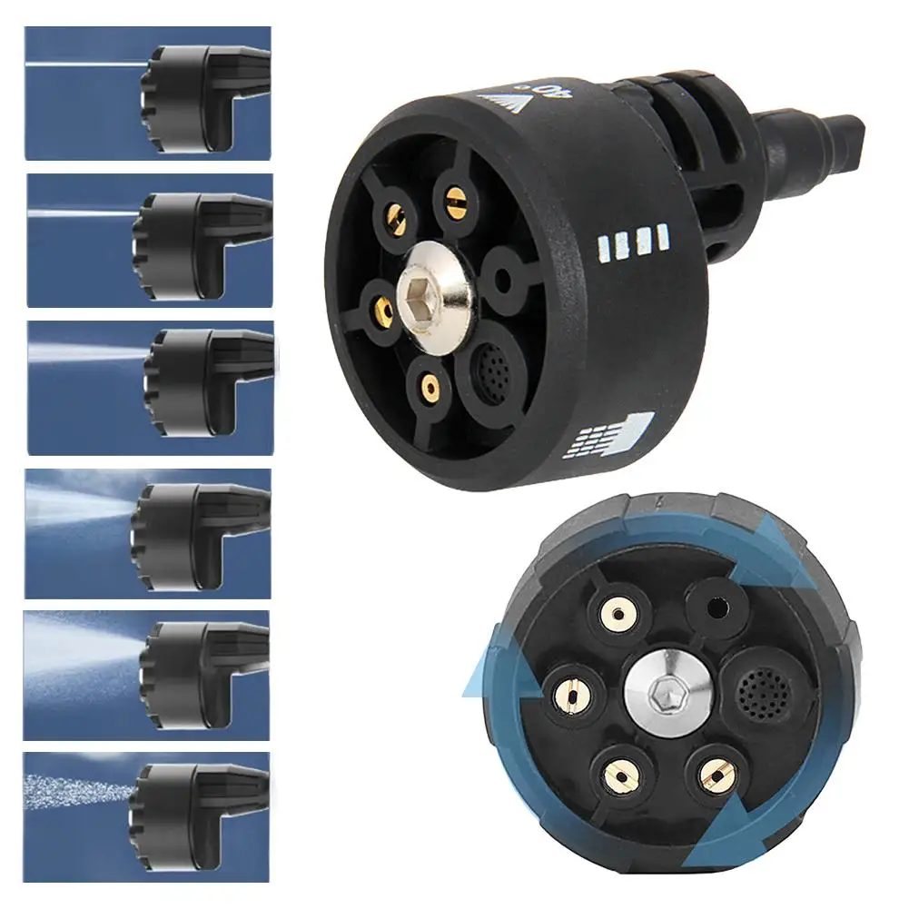 Adjustable Nozzle For 1/4inch High Pressure Cordless Washer Cleaner Water Gun Parts Hose Nozzle Plastic Car Accessories H7D7