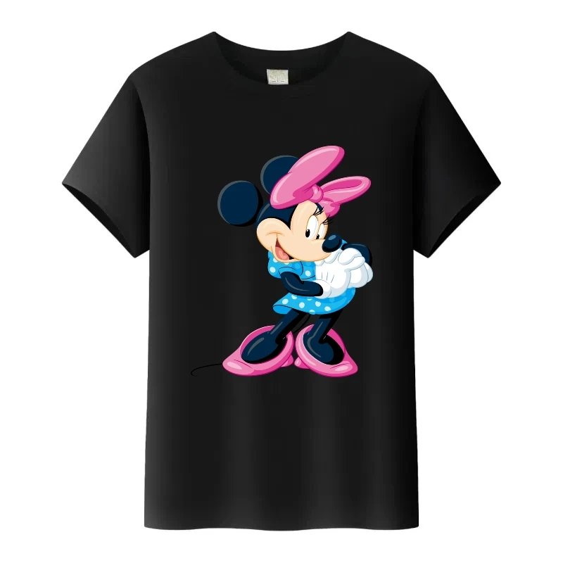 

Cute Boys Tops Disney Cartoon Mickey Mouse Minnie Print Summer Woman Tshirt Goth Children t-shirt Ladies Tees Family Men Blouses